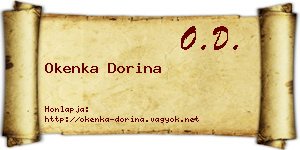 Okenka Dorina névjegykártya